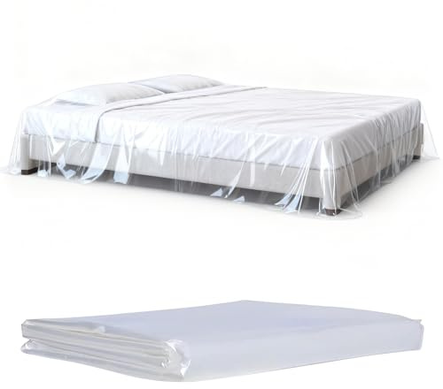 SHYICHENG wasserdichte Transparente Möbelabdeckung 3 x 4 m Sofa Abdeckung Staubdichte Couchhülle für Umzug Lagerung Renovierung, Robustes Kunststoff Schutzbezug für Sofas Bett Sessel Stühle Ottomanen