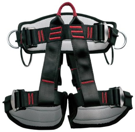 Arnés de escalada - Arneses de medio cuerpo ajustables - Cinturones de seguridad de la cintura para el equipo de seguridad para caminar al aire libre Hombres Mujeres entusiastas