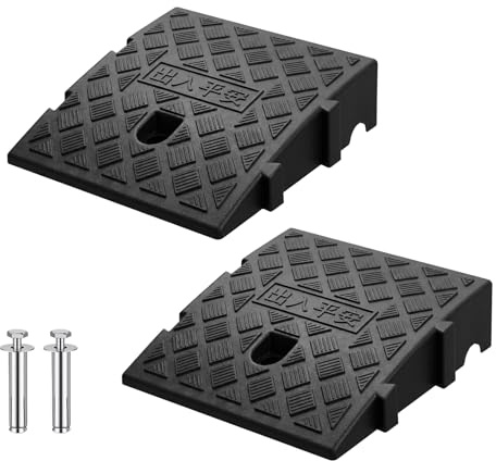 TranRantic 2PCS Kerb Ramps, Wheelchair Ramps, Threshold Ramps for Doorways