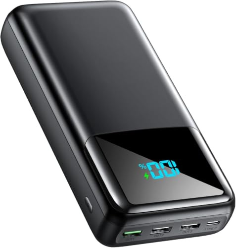 Flowhole Batterie Externe 60000mAh Power Bank Portable Chargeur | 22.5W Charge Rapide, 4 Sorties et 2 Entrées, USB C(Entrée&Sortie) Powerbank Compatible avec iPhone Samsung, etc.