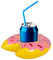 Folat 20291 Getränkehalter schwimmender Donut zum Aufblasen Mehrfarbig
