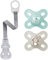 MAM Skin Soft Silikon Schnuller Start speziell für Früh- und Neugeborene extra klein // 0-2 Mo. Neutral // 2er Set // inkl. Sterilisiertrasportboxe & NIP Schnullerband
