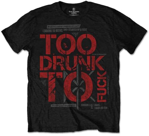 Rock Off Officially Licensed Products Herren Dead Kennedys Too Drunk T-Shirt (1er Pack)