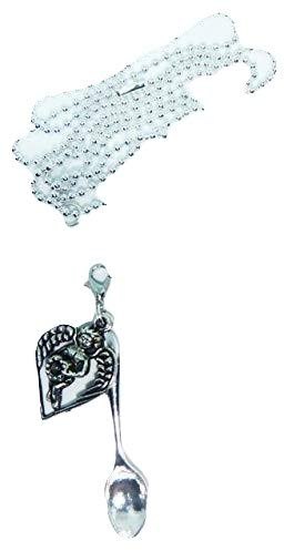Starfish Records Detachable 'Charlie's Angel' Spoon 30'' Necklace Chain Snuff SNIFF Snorting Powder Miniature Spoon Ibiza Alice in Wonderland Organza Gift Bag Cherub