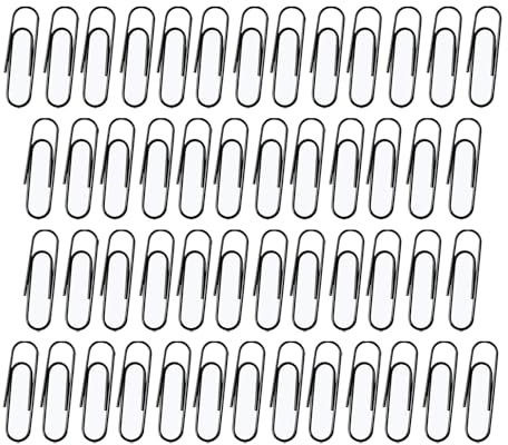 Büroklammern, 100 mm, Bürobedarf, niedliche Papiernadel, strapazierfähiges Lesezeichen, Schwarz, 50 Stück