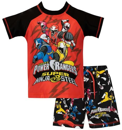 Power Rangers Jungen Zweiteiliger Badeanzug Ninja Steel Rot 140