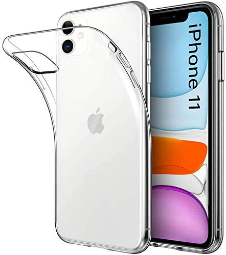 REY - 3X Funda Carcasa Gel Transparente para iPhone 11, Ultra Fina 0,33mm, Silicona TPU de Alta Resistencia y Flexibilidad