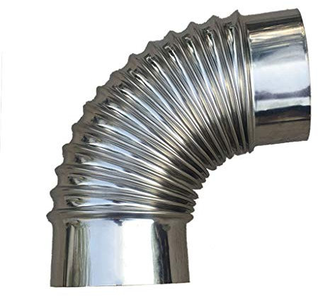 Winkel 90 °, Ø76-133 mm Durchmesser Schornstein für Edelstahl 304 Ellbogen,76mm