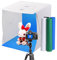 Zecti Boîte de studio photo portable de 30 cm avec 2 bandes LED réglables et 4 toiles de fond, kit d'éclairage de studio photo pliable
