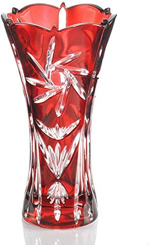 MU Antique Vase Modern Transparent Glass Sets Color Big Lily Rich Bamboo Plant Flowers Living Room Dried Flowers Plug Home Decoration,B