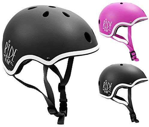 SMJ Kinder Fahrradhelm | Verstellbare Größe | Kinderhelm Sturzhelm für Rollschuhe Inline Skates Fahrrad | Kinderfahrradhelm für Jungs und Mädchen (Rosa, XS (51-53 cm))