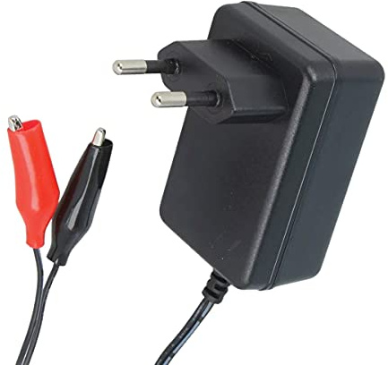 WITTKOWARE 12V/DC automatisches Stecker-Ladegerät für Blei-/Blei-Gel Akkus, 14,4V-, 1,2A, LED, Kroko-Klemmen