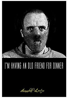 YINGXI Hannibal Lecter Poster The Silence of the Lambs, klassische Zitate, Leinwand, Wandkunst, Dekoration, Druck, Bild für Wohnzimmer, Schlafzimmer, Dekoration, Rahmen: 50 x 75 cm