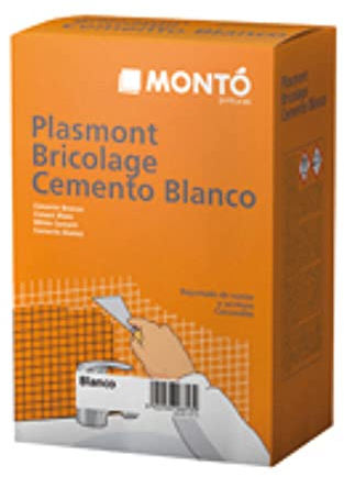 Masilla Plasmont Bricolage Cemento Blanco mortero en Polvo color Blanco 1,5kg