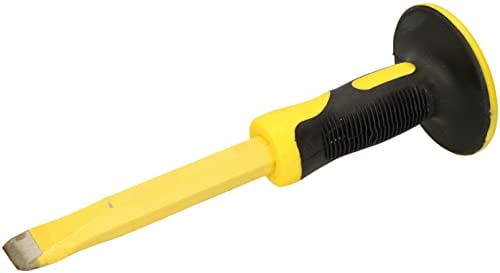 Kotarbau® - Scalpello da muratore con protezione per le mani, 250 x 18 mm, piatto