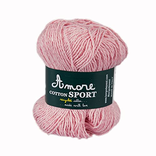 10 Gomitoli Cotone (Rosa Baby 11) da 50g, Filati Cotone per Uncinetto e Ferri, Per Maglieria Fai da Te, Filato per Uncinetto e Ferri Made in Italy, BORGO DE’ PAZZI FIRENZE