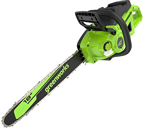 Greenworks 40V 18 Brushless Cordless Chainsaw (Great for Tree Felling, Limbing, Pruning, and Firewood / 75+ Compatible Tools), Tool Only