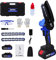 4 Inch Brushless Cordless Chainsaw with 2 x 1500mAh Battery and Charger, Portable Electric Chainsaw Hand Chainsaw 2200 SPM for Tree Branches, Courtyard, Household and Garden