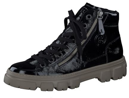 Paul Green Damen Hightop-Pauls, Frauen High-Top Sneaker,schnürstiefeletten,mid Cut,Halbschuhe,straßenschuhe,Sportschuhe,Schwarz (Black),38 EU / 5 UK