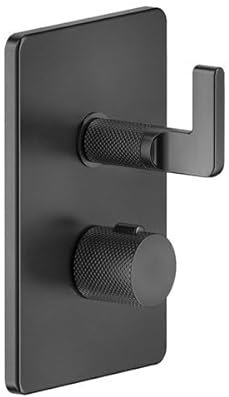 Gessi Inciso Dusche Fertigmontageset, für UP-Thermostat mit Absperrventil, ein Ausgang für UPK 09269, 58132, Farbe: Warm Bronze PVD