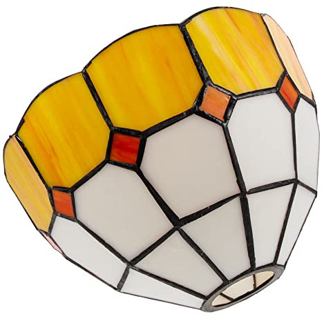 DOITOOL Lampenschirm Aus Buntglas Lampenschirm Aus Glas Nachtlicht Kristall Bodenlichtabdeckung Desktop-lampenschirm Bodenlichtschirm Hängende Lampenschirme Deckenlampenschirm E27 Gemalt