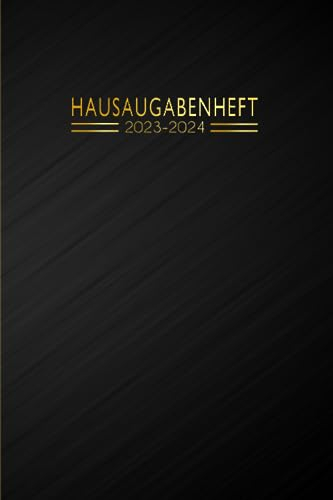 Hausaufgabenheft 2023/2024: Schulplaner Gymnasium Teenager, Stundenplänen 23/24 Für Grundschule, Jungen, Mädchen, Raum Für Fach, Aufgaben, Mit Datum, DIN A5| Schwarz