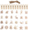 Adventskalender Zahlen Holz, 1-24 Weihnachten DIY Adventskalender Zahl, Weihnachtsbaum Anhänger Ornamente für drinnen und draußen Weihnachten hängende Dekoration ((gemischte Muster))