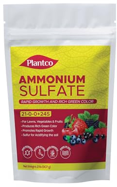 Ammonium Sulfate 21-0-0 Fertilizer with Nitrogen and Sulfur | Lowers pH in Alkaline Soil | Ideal for Lawns, Hydrangeas, Azaleas, Blueberries and Acid-Loving Plants | Made in USA | 2 lb Bag