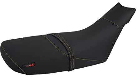 Sitzbankbezug kompatibel mit KTM Duke 640 1999-2007 schwarz mit gelben Nähten (B)
