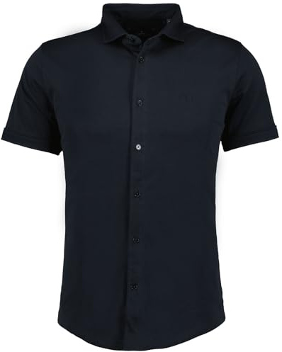 RAGMAN Herren Softknit-Hemd Kurzarm, modern fit Schwarz-009, 5XL