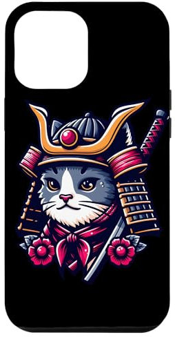 iPhone 12 Pro Max Samurai Cat Japan Culture Katana Case