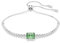 Swarovski Matrix Tennisarmband, Grünes, Rhodiniertes Armband mit Strahlenden Kristallen in Verschiedenen Schliffen