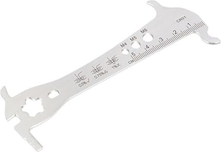 HOUSON 6-in-1 chain gauge, cycling chain gauge bicycle chain multi-tool bicycle repair tool for road bike MTB