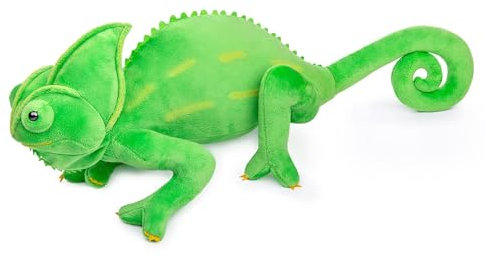 lilizzhoumax Chamäleon Plüschtier 15.7” Simuliertes Tier Kawaii Chamäleon Kuscheltier Realistische Plüsch Reptil Spielzeug für Wilde Tiere Geschenk für Kinder Stofftier Geburtstagsgeschenk Grün