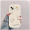 Anatra Custodia Onda Silicone Morbido Compatibile con iPhone 14 Bianco Cover