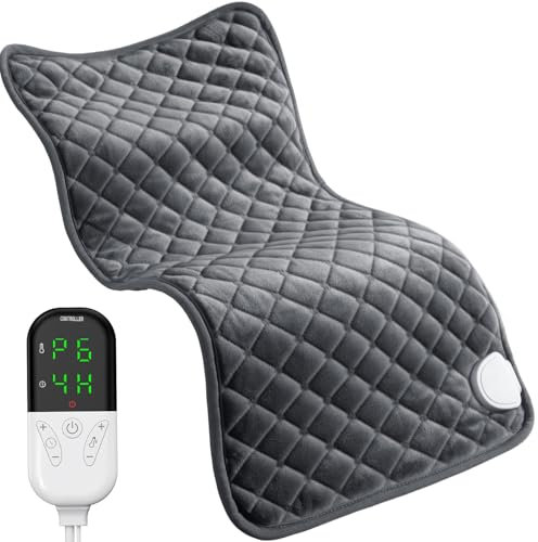 30 X 60cm Heizkissen mit 6 Heizstufen und Automatischer Abschaltung für Rücken, Nacken, Schulter und Bauch - Weiches, Maschinenwaschbar