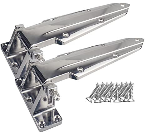 BUBTPKPJH Versteckte Scharniere, Glastür-Drehscharnier-Set 2× Kühlhaustür, Industrie-Hochleistungstür, Tragkraft 140 kg, Ofentür, Zinklegierung, 10 Zoll, mit Schrauben