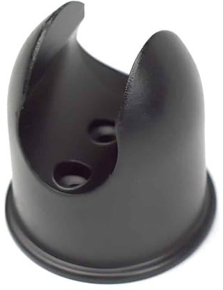 Black Metal Shower Head Holder - Universal Wall Mounted Brass Holder with Sleek Black Finish for Modern Bathrooms