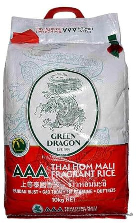Grreen Dragon Long Grain Rice 10kg | long Grain Rice for Perfect, Fluffy Results | Sealed for Freshness | Ensuring Long Shelf Life | Pack for Home, Restaurants, or Meal Prepping