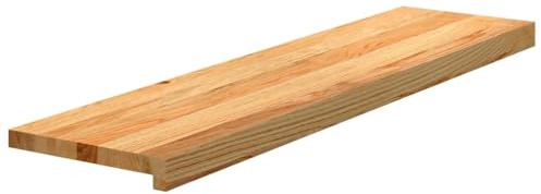 vidaXL solid oak stair treads/windowsills - light brown 100x25cm x12 pcs - functional decor for stairs and interiors