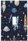 Mexpekil Plaque murale à bascule simple pour interrupteur Motif planètes spatiales