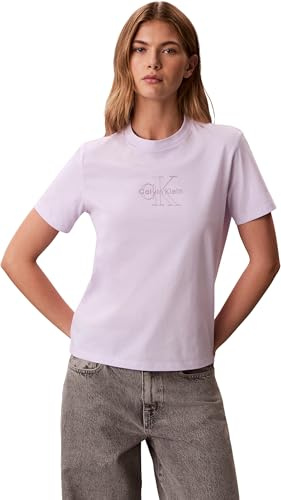 Calvin Klein Women's Ss Clasic Monologo Tee Lv047f831g Graphic Tees