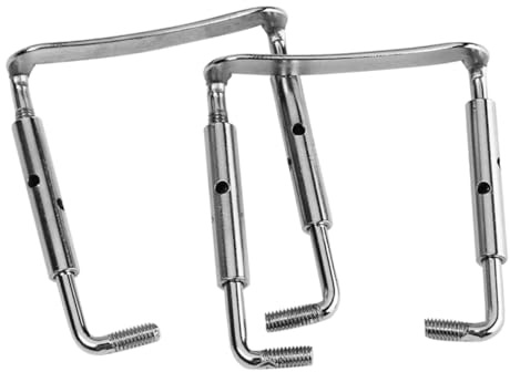 minkissy 2 Stück Metallschrauben für Violine Kinnhalter Ersatzteile für Violine Einfach zu Montieren Geeignet für Reparatur und Austausch von Defekten Geigen Kinnhaltern