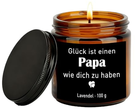 Vatertagsgeschenk für Papa Geschenk Kerze mit Spruch, Lustige Duftkerze Geschenk für Papa, 3.5OZ Lavendel Duftkerze im Glas, Geschenkideen für Männer Valentinstag Geburtstagsgeschenk Ostergeschenk