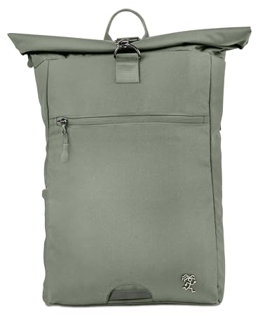FUCHS & REBELL® Rolltop Rucksack PIET mit Rückenzipper | Durchdacht & Nachhaltig, Laptopfach, Anti Diebstahl Tasche, 15-22L