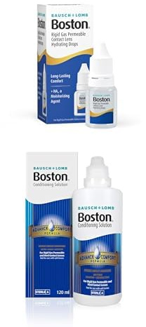 Boston RGP Contact Lenses Eye Drops and Advance Conditioning Solution, 1 x 10ml Eye Drops, 1 x 120 ml Conditione