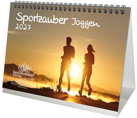Sportzauber Joggen DIN A5 Tischkalender für 2027 Laufen Sport Fitness- Seelenzauber