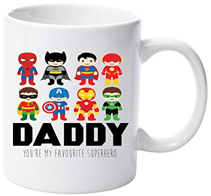 Daddy You are My Favourite Super Hero 11oz Ceramic Mug Fathers Day dad Gift ®
