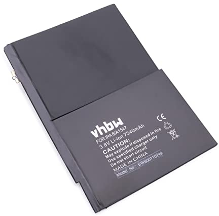 vhbw batteria compatibile con Apple IPad Air 2 6.Generation, 2 A1566, A1547, A1567, MNV62FD/A tablet (7340mAh, 3.76V, Li-Ion)