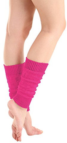 P'tit Clown - Guêtres - Adulte, Unisexe - Couleur Fluo - Taille Unique - Accessoire Déguisement Carnaval, Fête à Thème - Fantaisie - Costume Années 80 - Disco - Danse (Rose Fluo, Taille unique)